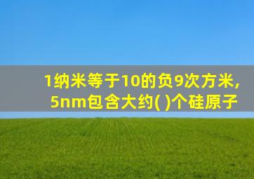 1纳米等于10的负9次方米,5nm包含大约( )个硅原子